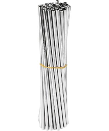 Plumflex 100pcs Metal Straws Can Be Reused 304 Stainless Steel Drinking Water Pipes 215 Mm x 6 Mm Curved Straws and 50 Straight Straws - Buy Online on GoSupps.com