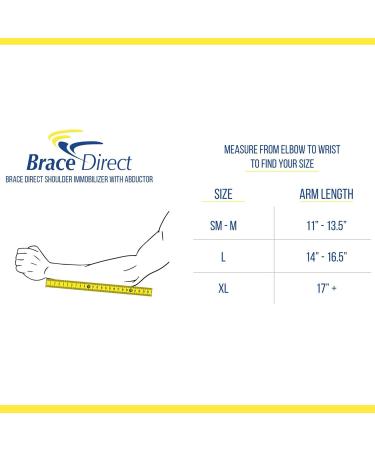 Buy Brace Direct Shoulder Immobilizer with Abduction Sling - Injury Support for Dislocations Rotator Cuff & Post Surgery - Buy Online on GoSupps.com