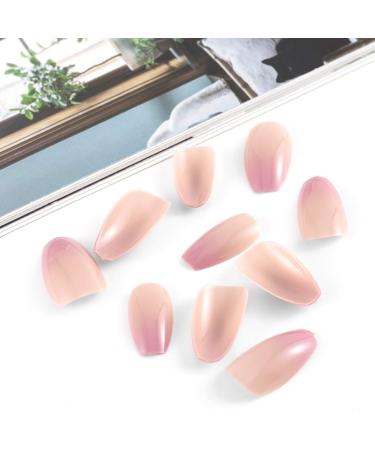 Sethexy Glossy Ballerina Long False Nails - 24pcs Nude Pink Ombre Acrylic Press-On Tips for Women & Girls - Buy Online on GoSupps.com