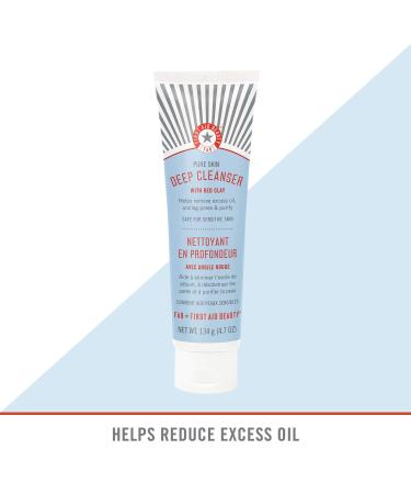 First Aid Beauty Red Clay Deep Cleanser - 4.7 oz | Face Wash for Oily or Blemish-Prone Skin - Buy Online on GoSupps.com