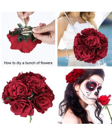 4pcs Rose Hair Clips for Women | Elegant Hair Accessories for Weddings & Flamenco Dancers - Buy Online on GoSupps.com