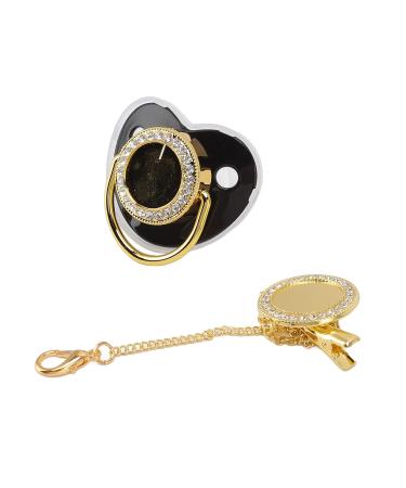 Stylish Infant Pacifier Clip Set - Toxic-Free Bling Pacifiers for Breastfed Babies - DIY Wall Decor (Black M) - Buy Online on GoSupps.com