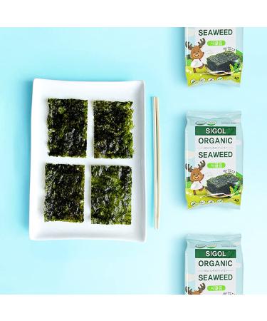 KD Home Organic Premium Roasted Sigol Seaweed Snack 24PK - Gluten Free, Non-GMO, Vegan. On-the-Go Healthy Snack, Perfect for Any Meal - Buy Online on GoSupps.com