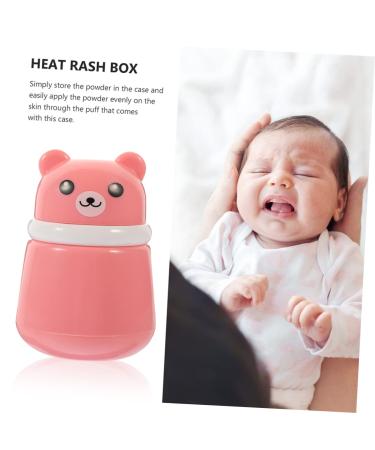 Minkissy 9-Piece Baby Powder Puff Kit and Storage Dispenser Set - Pink Sponge Puffs for Travel and Home Use - Buy Online on GoSupps.com