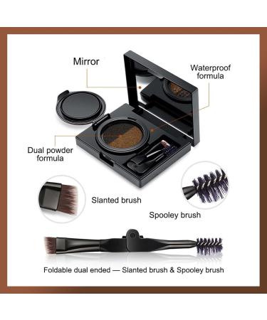 FLLUOUZH 2 in 1 Eyebrow And Eyeliner Cream With Stamp Multifunctional Double Sided Eyeliner Stamp Double Color Waterproof Eyebrow Powder And Eyeliner Cream Eyebrow Stencil Set Gray - Buy Online on GoSupps.com