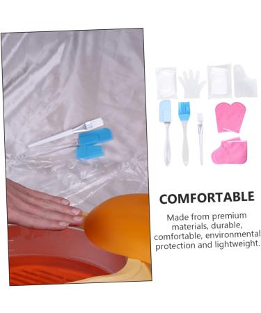 minkissy 1 Set Hand and Foot Care Set Paraffin Wax Gloves Pedicure Foot Spa Paraffin Wax Bath Kit Foot Care Supplies Warm Gloves Spa Kit Skin Treatment Gloves Boots Pp Product Heating Work 17.5x6cm Pink - Buy Online on GoSupps.com