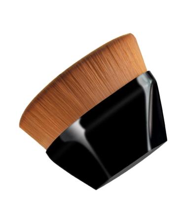 Foundation Makeup Brush | Kabuki Face Blush Liquid Powder Flat Top Brush for Blending Liquid Cream Flawless Powder Cosmetics with1 Protective Case(Black 1pc)