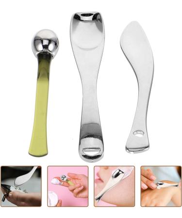Lurrose 3Pcs Spoons Lotion Under Eye Cream Metal Spatula Cosmetic Beauty Spatula Skincare Tool Skin Care Spatula Skin Spatula Facial Spatula Small Scroll Wheel Zinc Alloy - Buy Online on GoSupps.com