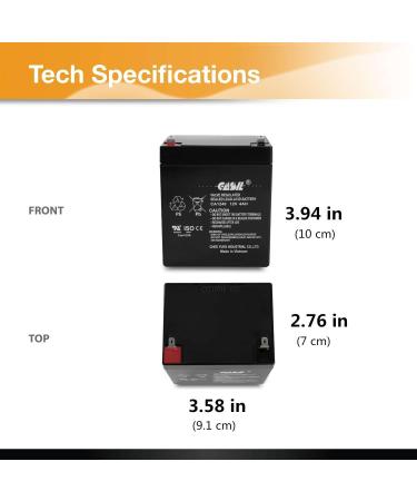 Casil 12V 4Ah Rechargeable Replacement Battery - International Shipping Available - Long-lasting & Reliable Power - Buy Online on GoSupps.com