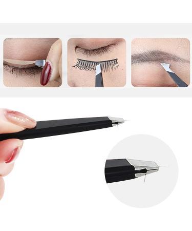 Classycoo Professional Eyebrow Tweezers Set - 4Pcs Stainless Steel Precision Kit for Eyebrows, Facial Hair, Ingrown Hair & Splinter Removal - Black - Buy Online on GoSupps.com
