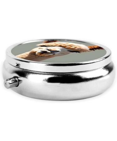 Alpaca Avatar Round Pill Box - 3 Compartment Portable Travel Organizer for Vitamins & Medications - Buy Online on GoSupps.com