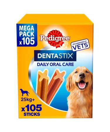 Pedigree DentaStix Daily Dental Chews Large Dog 25kg+ 105 Sticks