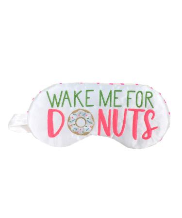 Sleepy Cottage Wake Me for Donuts Satin Sleep Mask Multi
