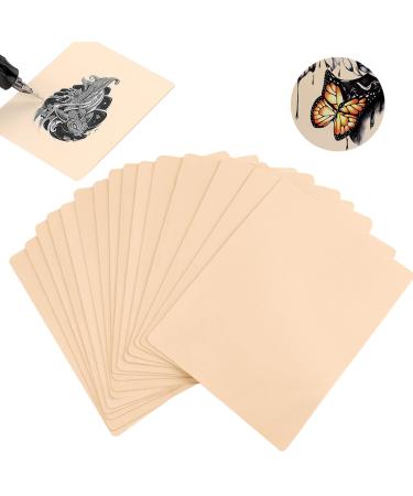 Tattoo Fake Skin - Emalla 10Pcs Tattoo Practice Skins 7.4x5.6" Skins Practice Fake Skin Soft Silicone Skins For Microblanding Tattoo Kit Accessory Supply for Beginners 415F-10pcs