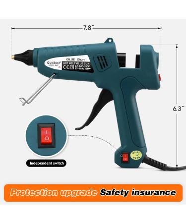 100 Watt Hot Glue Gun Kit with 30 Sticks - Full Size Green Glue Gun Set - Buy Online on GoSupps.com