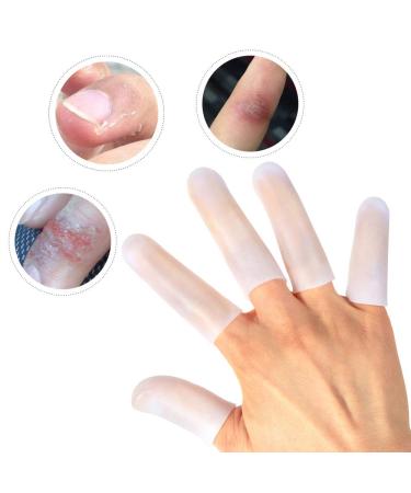 Buy Silicone Finger Protectors 10 Pack - Gel Finger Cots for Pain Relief from Cracked Tips & Arthritis - Buy Online on GoSupps.com