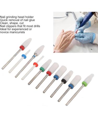 MOUMOUTEN Nail Drill Bits Ceramic Manicure Pedicure Bits Manicure Dustproof Nail Grinding Head Set for Manicure Pedicure Home Salon - Buy Online on GoSupps.com