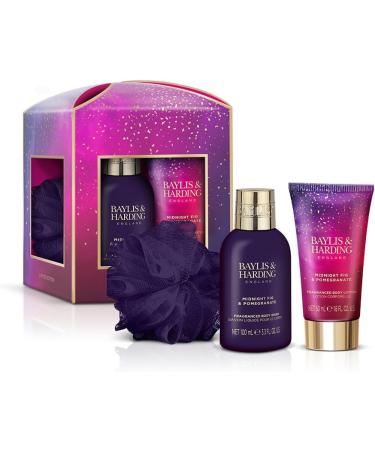 Baylis & Harding Midnight Fig & Pomegranate Luxury Essentials Treat Box Gift Set - Vegan Friendly (1 Pack) - Buy Online on GoSupps.com