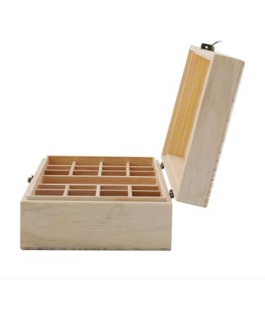 Toseky Essential Oil Storage Box - Wooden Organizer with 25 Grids for Essential Oils & Plants | Perfect Essential Oil Kit - Buy Online on GoSupps.com