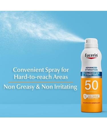Eucerin Sun Complete Hydration Sunscreen Spray for Body SPF 50 | Sunscreen Spray with Hyaluronic Acid | Lightweight Fragrance Free | 170 g Spray Bottle - Buy Online on GoSupps.com