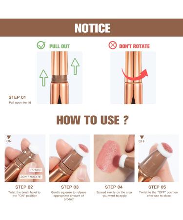 MEICOLY Liquid Highlighter Wand - Lightweight Pearl White Cream Illuminator with Cushion Applicator for Radiant Makeup - Buy Online on GoSupps.com