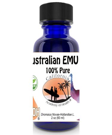 CALIFORNIA ACADEMY OF HEALTH Organic EMU Oil From Australia 60 ml 2 oz from CAOH