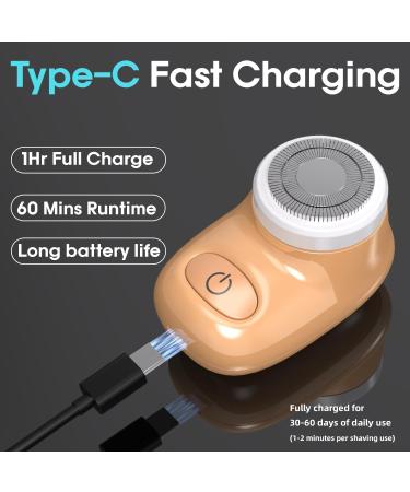 Mini Electric Shaver for Men & Women | Portable Waterproof Rechargeable Razor - Perfect for Travel & Business Trips (Gold - Buy Online on GoSupps.com