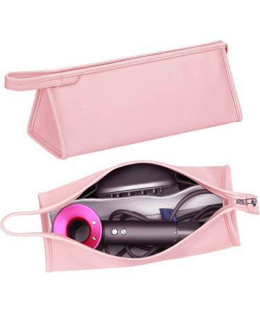 Travel Case for Airwrap/Curling Iron Portable Hair Dryer Carrying Bag Waterproof Storage for Supersonic Styler Accessories Protection Organizer (Pink)