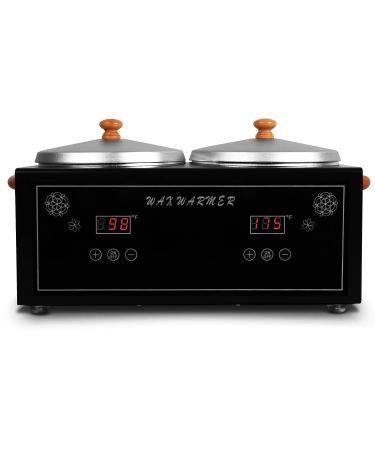 ChoJiah Double Wax Warmer - Professional Digital Display for Faster Hair Removal - Non-Stick Pot - Black (Digital) - Buy Online on GoSupps.com