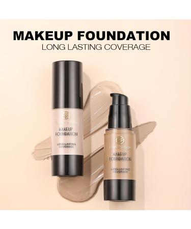 LXZJJM Professional Makeup Foundation with Long-Lasting Coverage Matte Finish Waterproof Formula and High Concealing Power - Ideal for Natural Flawless Makeup Look (04# 30ml/1.02Fl Oz) 30 ml (Pack of 1) 04# - Buy Online on GoSupps.com