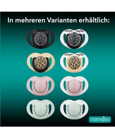 Mamajoo Orthodontic Pacifier Black & Pearl | Sterilization & Storage Box | 6+ Months | Night & Day Design - Buy Online on GoSupps.com