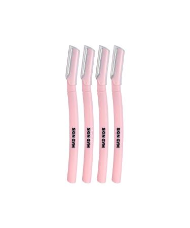 Skin Gym Dermaplaining Kit - Dermaplane Razor For Women - Removes Facial Hair Peach Fuzz and Eyebrow Hair - For Gentle Smoother Skin Pack of 4