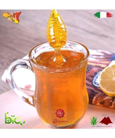 Fresh Aloe Arborescens ETNEA Leaves 1 kg whole with 500 g jar of honey for recipe preparation Padre Zago Organic product production Sicily Sicily Italy - Buy Online on GoSupps.com