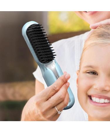 Buy Cordless Hair Straightener Brush - Ionic Heat Brush for Home & Travel - Portable Electric Styling Tool (Blue - Buy Online on GoSupps.com