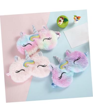 FRCOLOR Unicorn Eye Patch Sleeping Masks - Cute Cartoon Eye Masks for Kids | 3pcs Portable Plush Sleep Masks - Buy Online on GoSupps.com