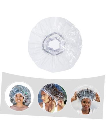 Transparent Plastic Shower Cap for Men and Women - Salon Bathing Head Cover - Buy Online on GoSupps.com