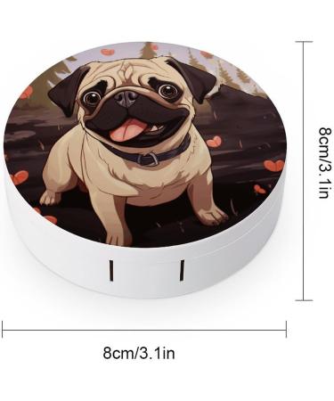 Buy Cute Pug Print Plastic Contact Lens Case - Stylish Travel & Care Box for International Shipping - Buy Online on GoSupps.com