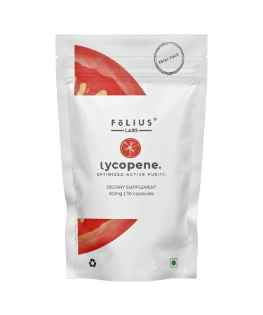FOLIUS LABS Lycopene 50mg Natural Carotenoid Antioxidant Supplement from Tomatoes Standardized Extract for Heart Prostate & Skin Health Non-GMO (Trial Pack)