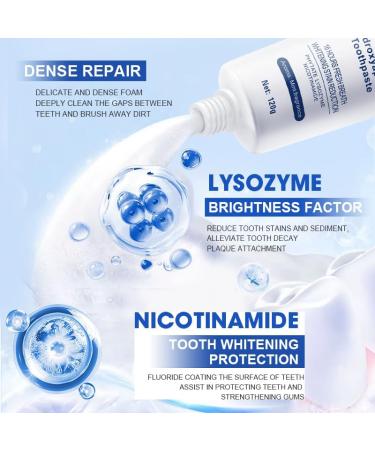 2 Pcs Hydroxyapatite Toothpaste Deep Cleaning Care Repair Tooth Oral Health Fresh Breath. - Buy Online on GoSupps.com
