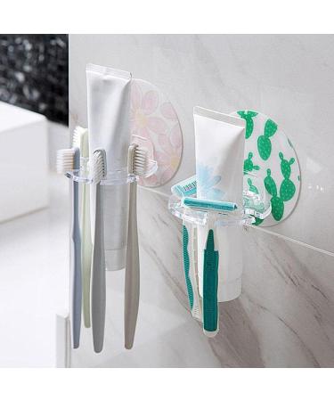 LOVIVER 2x Toothbrush Holder Stand Rack & Toothpaste Holder | Perfect for Organized Bathroom | Durable & Stylish Design - Buy Online on GoSupps.com