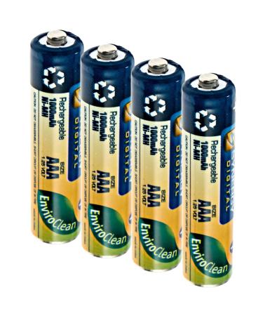 Synergy Digital AAA Batteries 4-Pack Ultra High Capacity Triple A Rechargeable Batteries (Ni-MH 1.25V 1000 mAh)