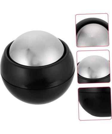 Homsfou Hand Massage Ball - Plantar Fasciitis & Muscle Roller Foot Massager | Cold Rolling Device 6.5x6cm Black - Buy Online on GoSupps.com