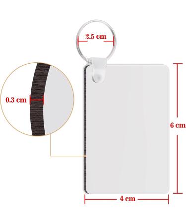 Duufin 120pc Rectangle Sublimation Keychain Blanks - Double Sided Heat Transfer MDF Board Rings for DIY Crafts - Buy Online on GoSupps.com