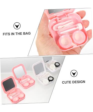 Solustrie 4-Piece Contact Lens Container Kit - Durable Tweezers & Suction Rod - Cute Mini Holder for Glasses - Ideal for Students - International Shipping Available - Buy Online on GoSupps.com