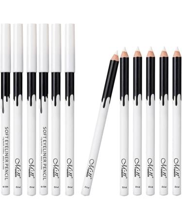  Tiuimk 12 Pcs Makeup Pencil Set Waterproof Eyeshadow Eyeliner Pencil White - Buy Online on GoSupps.com