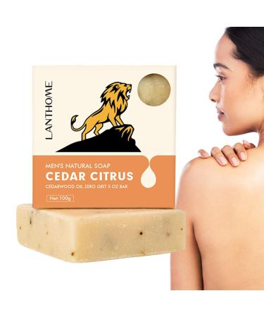 Lambo Natural Cedar Soap - Cedar Body Cleansing Soap - 100g Soap Moisturizing Soap For Softer Skin Beauty Sensitive Skin Lambo