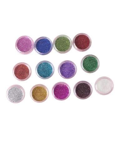 FOMIYES 12 boxes of Loose Powder Mixed Random Color Pigment Makeup Colors Professional Eye Glitter Shadow medium Assorted Color