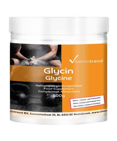 Glycine - 100% Pure No Additives - Amino Acid - Family Pack for Over 5 Months - 500g Powder | Vitamintrend