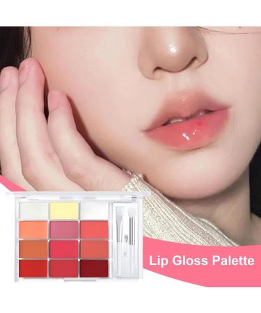 Women's Lip Gloss Palette 12 Colors Lip Gloss Tints Moisturizing Lip Gloss - Soft Tinted Lip Gloss Color Palette Lipstick for Women - Buy Online on GoSupps.com
