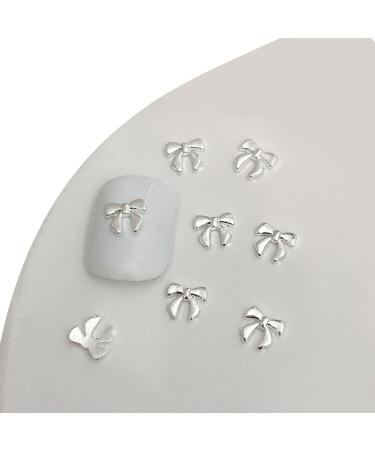 20pcs 3D Metal Nail Bowknot Nail Decorations DIY Nails Art Accessories For Eye Catching Looks Nail Ornaments 05 silver - Buy Online on GoSupps.com